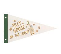 WXHUM Décoration murale vintage verte pour salle de jeux - Bannière d'oie folle sur le fanion en feutre lâche - Décoration de fête prénatale pour chambre d'enfant, salle de jeux, crèche, 20,3 x 35,6