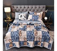 WxiaoD Couvre Lit Matelassé, Couette Légères Et Respirantes pour L'été, Réversible Dessus de Lit Couette Couette climatisation pour Enfant et Adult pour Toutes Les Saisons (200x230cm,H)