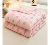 WxiaoD Couvre Lit Matelassé Été Légère Doux Couvre-Lit Réversible Dessus de Lit Couverture Climatisation Couette Parure de Lit Imprimé Courtepointe Decoratif pour Chambre (D,180×200cm)