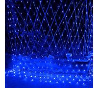 WxiaoD Filet Lumineux d'extérieur, 4.5x1.5m 320LED Guirlande Lumineuses Filet, 8 Modes IP44 Étanche, pour Chambre Noël Mariage Soirée Maison Jardin Bleue