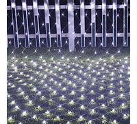WxiaoD Filet Lumineux Extérieur 6x4m 880LED Réseau de lumière LED Éclairage Filet Lumineux Noël 8 Modes Guirlande Lumineuses Filet pour Buisson Jardin Chambre Noël Intérieur Blanc Froid