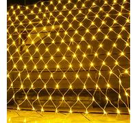 WxiaoD Guirlande Lumineuses Filet, 3x3m 320LED extérieure Filet Lumineux 8 Modes étanche lumières de noël pour Chambre Noël Mariage Soirée Maison Jardin Blanc Chaud