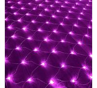 WxiaoD Réseau de lumière Guirlande Lumineuses Filet, LED Filet Lumineux Extérieure 8 Modes, IP44 Étanche Extérieure pour Chambre Noël Mariage Soirée Maison Jardin (6x4M 880LED, Mauve)