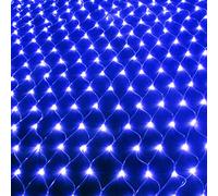 WxiaoD Réseau de lumière Guirlande Lumineuses Filet, LED Filet Lumineux Extérieure 8 Modes, IP44 Étanche Extérieure pour Chambre Noël Mariage Soirée Maison Jardin (4.5x1.5M 320LED, Bleue)