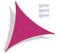 WxiaoD Voiles Ombrages Imperméable Triangulaire Bâche dombrages, Voiles Solaire, Pare Soleil Jardin Balcon, Toiles Ombrages 95% UV Protection pour Patio Terrasse Extérieur (Couleur Rose,5x5x7.1m)