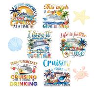 Wxiben Lot de 6 aimants magnétiques pour porte de croisière avec navigation maritime - Décoration de porte de bateau de croisière nautique pour carnaval, cabine, fête