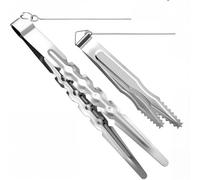 Wxinsheng 2 Pièces Pince à Charbon pour Narguilé en Acier Inoxydable - Accessoire Chicha pour Tabac et Charbon de Bois - Modèles Durables,Pinces en métal(Barbecue, Cuisine)