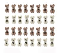 Wxinsheng 30 pcs Mini Ours en Peluche Acrylique Flocké,Décoration DIY,Cadeau pour Mariage,Noël,Baptême Peluches Miniatures,Pâtisserie,Projets Créatifs