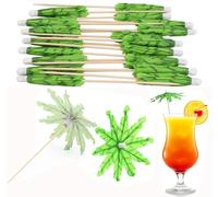 Wxinsheng Cocktail Parasols,50 pcs Parapluies Colorés en Papier Décoration de Cocktail en Papier,Palmier Paquet Parapluies de Cocktail,pour Fiesta,Tropical Beach Parties