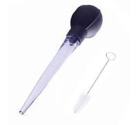 Wxinsheng Tête en Caoutchouc Compte Gouttes en Plastique,Seringue à Marinade pour Viande avec Brosse de Nettoyage pour Dinde,Barbecue et Légumes,Lavable Lave(30ML)