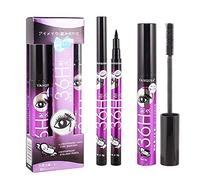 WXJ 36H Mascara Noir Liquide étanche 4D Fibre Lashes Curling épais Mascara Allongeant Noir Volume Set Maquillage Cils Corée (Couleur : Violet)
