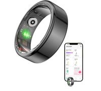 WXJHNYBS Bague Connectée, avec Sommeil, é , 2,Comptage des Pas Bague Intelligente Homme Étanchéité IP68 Bagues Homme pour Android et iOS,11#-20.6mm