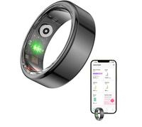 WXJHNYBS Bague Connectée, avec Sommeil, é , 2,Comptage des Pas Podometre Connecté Étanchéité IP68 Bagues Homme pour Android,iOS,11#-20.6mm