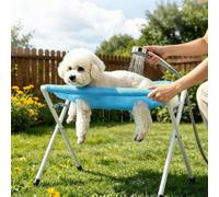 WXJHNYBS Table Toilettage Chien Sangles RéGlables pour Fixer L'Animal Hamac De Toilettage pour Chats Et Chiens Support Pliable Structure Solide,Blue