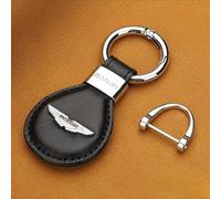 WXJYBF66 Porte-clés de Voiture pour Aston Martin, Porte clés de Voiture en Cuir véritable,A