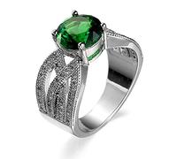WXKAGF Alliances d'éternité pour Femmes, bagues de Bijoux pour Filles, Bague entrelacée Vintage plaquée Argent avec zircone cubique