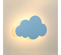 WXKAGF Applique Murale LED Cloud, Applique Murale d'intérieur avec 3 températures de Couleur, Lampe de Chevet avec Abat-Jour en Acrylique, pour Salon, Chambre d'enfant, décoration, Bleu/B