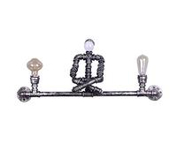WXKAGF Applique Murale Vintage pour Conduite d'eau Steampunk Industriel Robot Lumière 3 Flammes Intérieur Décoratif Corps de Lampe en Fer Forgé avec Jauge pour Loft Hôtel Couloir Café Bar