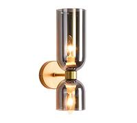 WXKAGF Appliques murales intérieures Haut vers Le Bas, 2 Flammes Lampe Murale créative postmoderne Base dorée Lampe de Chevet veilleuse Salon Lampe Murale éclairage pour Couloir Bar hôtel escaliers