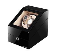 WXKAGF Remontoir Automatique à Double Montre avec 3 boîtes de Rangement, Adaptateur Secteur et 4 Modes de Rotation (F) (bobineuse)