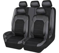 WXLJBNHJ 9 PièCes Housse Siege Voiture pour Skoda Octavia Mk4 /(NX)/2021 2022 2023 2024, Cuir Housse Siège Auto Durable Imperméable Antidérapant Voiture Accessoires,Grey
