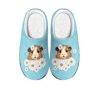 wxlmom Chausson Homme Hamster Jaune Chaussons Femme Pelucheuses Hiver,Chaussons Chauds Et Douillets Pour Homme Et Femme, Forme Antidérapantes Accueil Slipper,Pour Intérieur/Extérieur