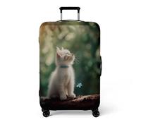 wxlmom Housse Valise M Blanc Bleu Housse De Valise Elastique,Réutilisable Anti-Rayures Lavable Bagages Étui Couvre Protection,Convient pour Voyage d'affaires