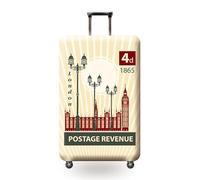 wxlmom Housse Valise M Rouge Riz Adultes Enfant Elastique Housse,Zippé Résistant Robuste Couverture Protege Valise De Voyage Soute,Lavable,Réutilisable