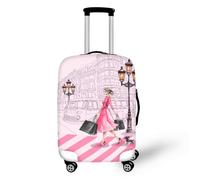 wxlmom Housse Valise Protection L Belle Fille Adultes Enfant Elastique Housse,Zippé Résistant Robuste Couverture Protege Valise De Voyage Soute,Lavable,Réutilisable