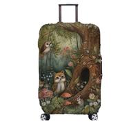 wxlmom Housse Valise Protection L Champignons Rouges Adultes Enfant Elastique Housse,Zippé Résistant Robuste Couverture Protege Valise De Voyage Soute,Lavable,Réutilisable