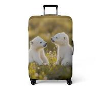 wxlmom Housse Valise Protection L Impression Ours Polaire Adultes Enfant Elastique Housse,Zippé Résistant Robuste Couverture Protege Valise De Voyage Soute,Lavable,Réutilisable