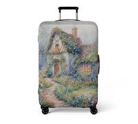 wxlmom Housse Valise Protection L Vert Orange Adultes Enfant Elastique Housse,Zippé Résistant Robuste Couverture Protege Valise De Voyage Soute,Lavable,Réutilisable