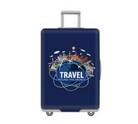 wxlmom Housse Valise Protection S Bleu Foncé Adultes Enfant Elastique Housse,Zippé Résistant Robuste Couverture Protege Valise De Voyage Soute,Lavable,Réutilisable