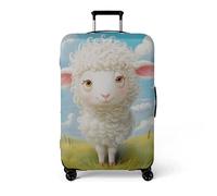 wxlmom Housse Valise Protection S Mouton en Laine Bouclée Personnalités Luggage Cover,Spandex Elastique Lavable Housse De Valise,Anti-Poussière Couverture De Bagages Elastique Réutilisable