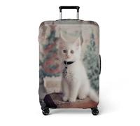 wxlmom Housse Valise Protection S Noir Argent Personnalités Luggage Cover,Spandex Elastique Lavable Housse De Valise,Anti-Poussière Couverture De Bagages Elastique Réutilisable
