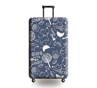wxlmom Housse Valise XL Graffiti Gris Adultes Enfant Elastique Housse,Zippé Résistant Robuste Couverture Protege Valise De Voyage Soute,Lavable,Réutilisable