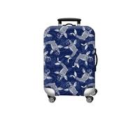 wxlmom Housse Valise XL Le Poisson Bleu Adultes Enfant Elastique Housse,Zippé Résistant Robuste Couverture Protege Valise De Voyage Soute,Lavable,Réutilisable