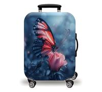 wxlmom Housse Valise XL Rose Noir Protecteur De Valises en Spandex - Luggage Cover Elastique, Lavable Et Réutilisable,pour Valise Moyenne Ou Grande - Couvre Bagage