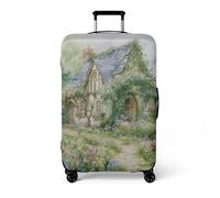 wxlmom Housse Valise XL Vert Violet Adultes Enfant Elastique Housse,Zippé Résistant Robuste Couverture Protege Valise De Voyage Soute,Lavable,Réutilisable