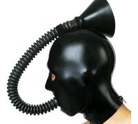 WXLPCGO Latex Tête Couverture Faite Main Masque Caoutchouc Intégral Unisexe Fermeture éclair Ouverte pour Halloween(Size:S-63CM)