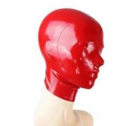 WXLPCGO Rouge Latex Tête Couverture Caoutchouc TêteMasque pour Hommes et Femmes Costumes Cosplay Vêtements Club Fête en Latex(Size:M-65CM)