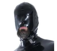 WXLPCGO Sexy Latex TêTe Couverture Masque Caoutchouc IntéGral Unisexe Fait à La Main SM Masque Yeux avec Petits Trous Cosplay(Size:L-68CM)