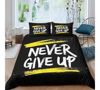 WXLWHR Housse De Couette Citations Drôles Parure De Lit Mots Créatifs Microfibre Douce avec Fermeture Éclair & Taie d'oreiller pour Enfants Garçons Filles King(220x240cm)