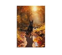 WXLWHR Tableau Sur Toile Berger Belge Tableau Decoration Murale Salon Forêt Art Mural Sur Toile Déco Maison Pour Chambre, Salle De Bains, Salon Idée Cadeau 16x24inch(40x60cm)