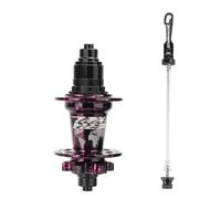 WxMTykx Vélo Montagne Frein Disque Moyeu - 32H Alliage D'aluminium Dégagement Rapide Moyeux Avant 100mm Arrière 135mm - 120 Clics MS/HG/XD Moyeu Libre pour Cassette 7-12 Vitesses(Black/Pink,XD-Rear)