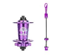 WxMTykx Vélo Montagne Frein Disque Moyeu - 32H Alliage D'aluminium Dégagement Rapide Moyeux Avant 100mm Arrière 135mm - 120 Clics MS/HG/XD Moyeu Libre pour Cassette 7-12 Vitesses(Purple/Blue,Front)