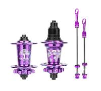WxMTykx Vélo Montagne Frein Disque Moyeu - 32H Alliage D'aluminium Dégagement Rapide Moyeux Avant 100mm Arrière 135mm - 120 Clics MS/HG/XD Moyeu Libre pour Cassette 7-12 Vitesses(Purple/Blue,XD-Pair)