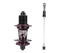 WxMTykx Vélo Montagne Frein Disque Moyeu - 32H Alliage D'aluminium Dégagement Rapide Moyeux Avant 100mm Arrière 135mm - 120 Clics MS/HG/XD Moyeu Libre pour Cassette 7-12 Vitesses(Black/Pink,MS-Rear)