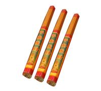 WXMYOZR Encens Chinois/bâtonnets d'encens (37 bâtonnets), 33CM Encens Ping an Encens Traditionnel à Base d'herbes Jaunes pour Le culte de Bouddha et des ancêtres,3 Pack