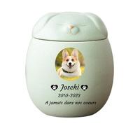 WXMYOZR Urne personnalisée pour Chien, Urne pour Cendres de Chien, Urne pour Cendres de Chien, Urne de crémation pour Animal de Compagnie, Urne en céramique pour Cendres de Chien,Vert,Big